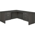 Regency Seating Regency Legacy Double Pedestal L-Desk with Four Drawers, 66", Ash Grey LLD663047AG